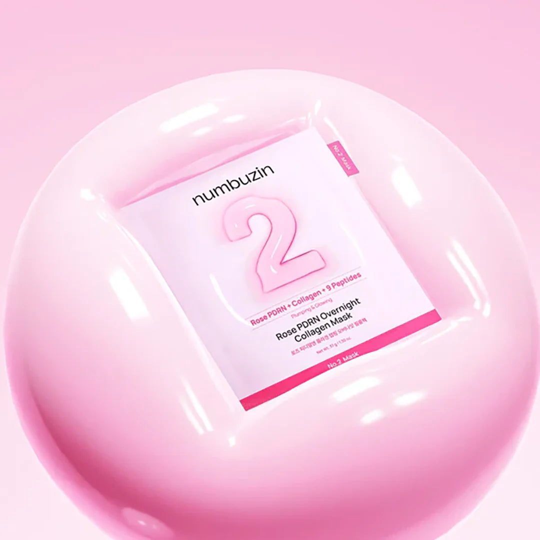 Numbuzin - No.2 Rose PDRN Overnight Collagen Mask - 37g x 4kos