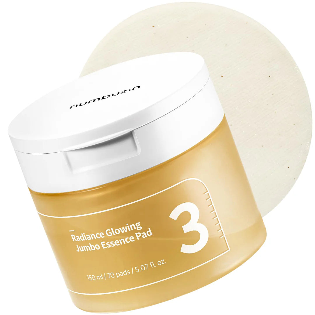 Numbuzin - No.3 Radiance Glowing Jumbo Essence Pad - 150ml/70pads